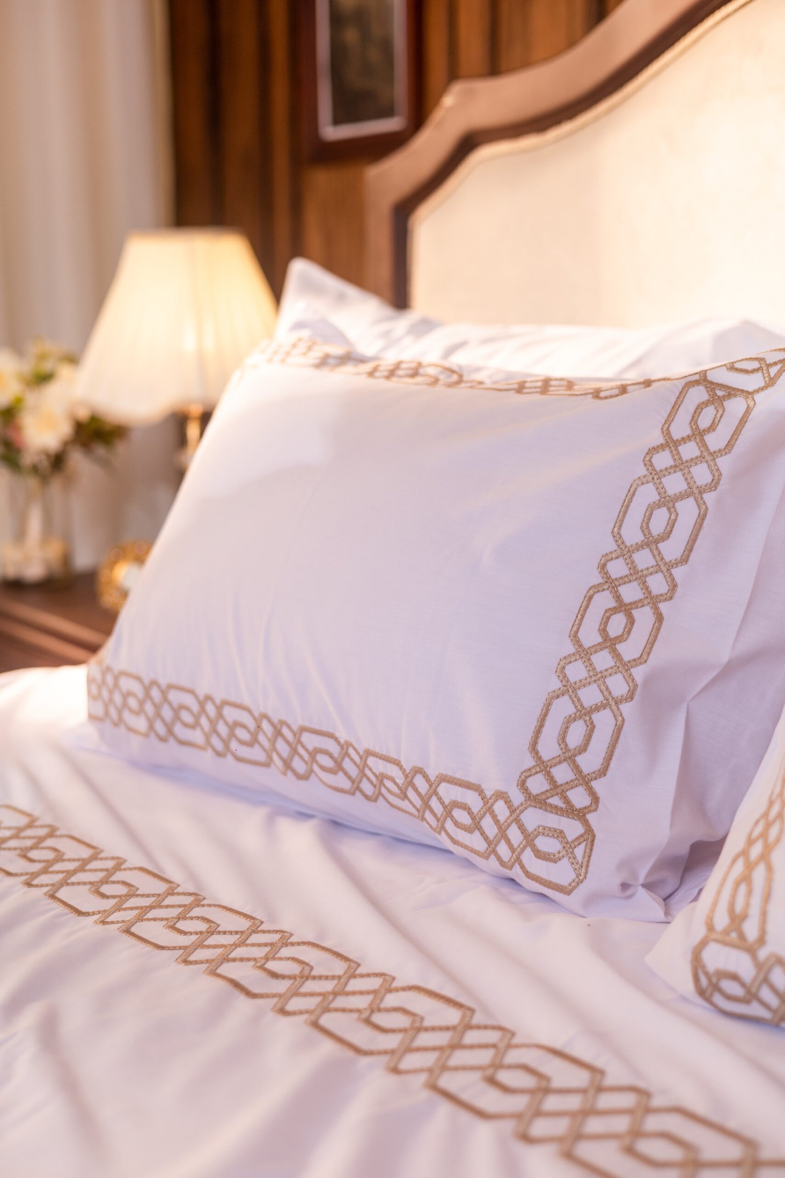 Harvest Embroidery Sheet Set with stitched nature-inspired lines – 5 pcs