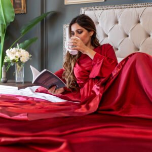 Velvet Ribbon sheet set with soft velvet trim – 5 pcs